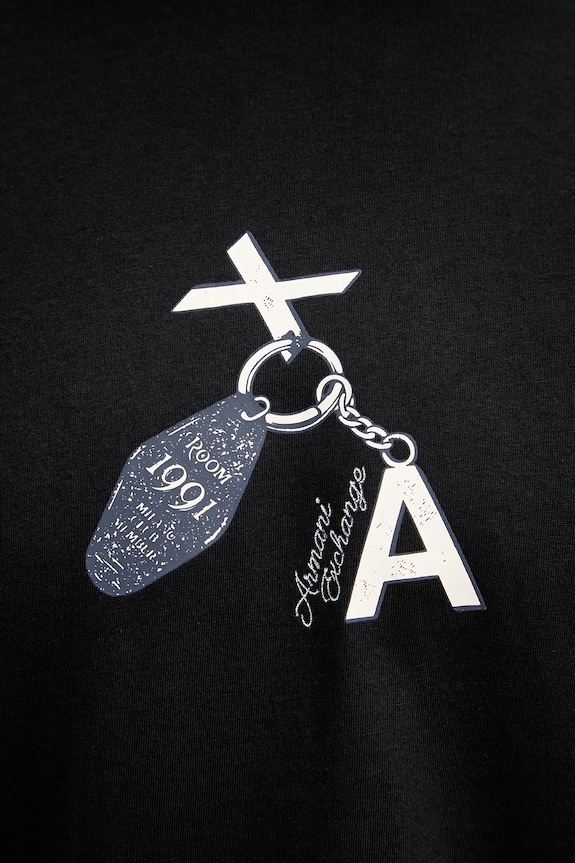 Armani Exchange basic tričko dámske bavlnené XM002791.AF10356 čierna