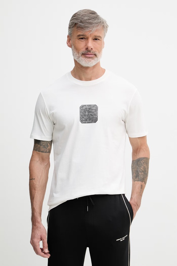 Armani Exchange tričko pánske bavlnené béžová XM002230.AF12308