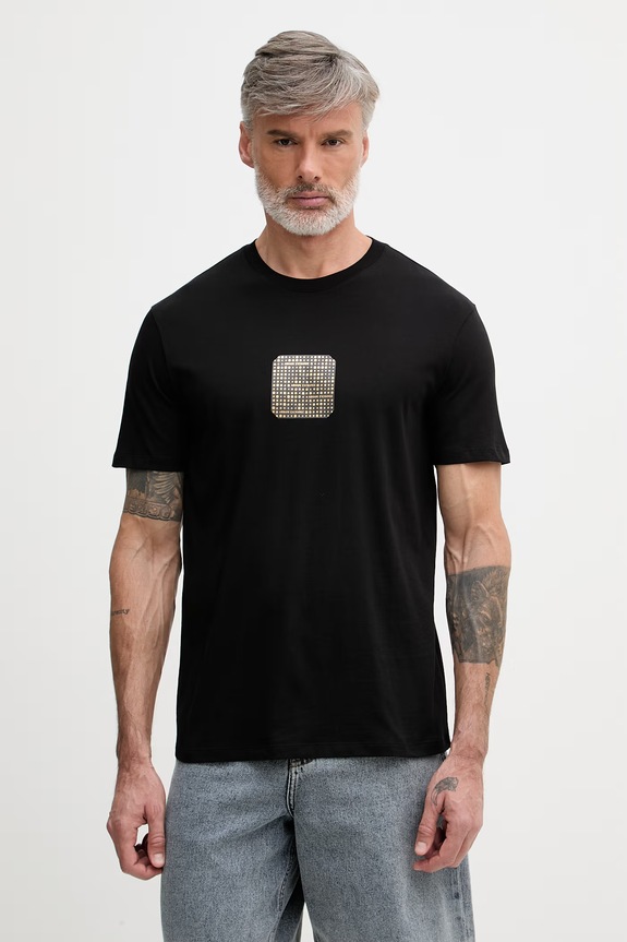 Armani Exchange tričko pánske bavlnené čierna XM002230.AF12308