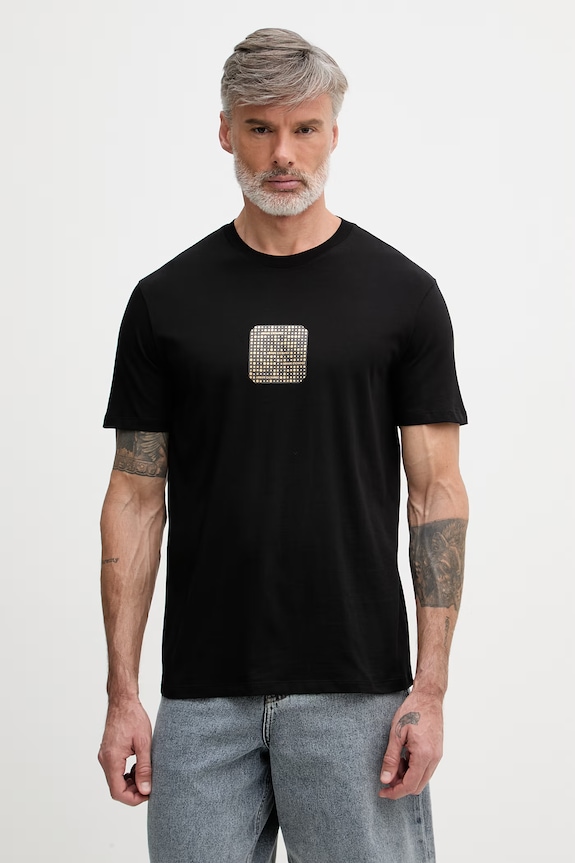 Armani Exchange tričko pánske bavlnené čierna XM002230.AF12308