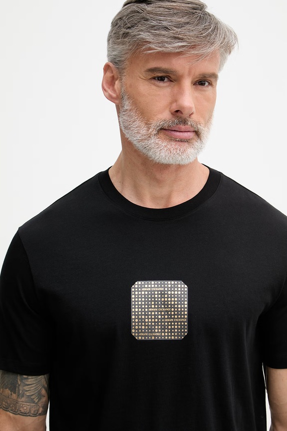 Armani Exchange tričko pánske bavlnené čierna XM002230.AF12308
