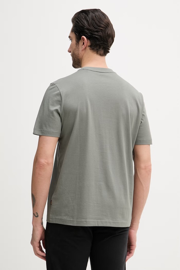 Odzież BOSS Orange t-shirt męski bawełniany 50561853 szary