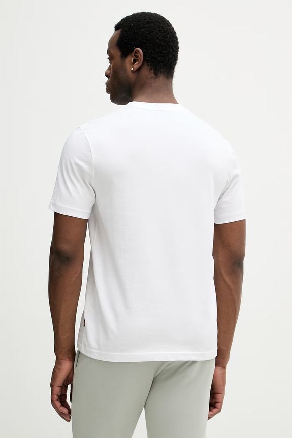Îmbrăcăminte BOSS Orange tricou bărbătesc din bumbac 50561861 alb
