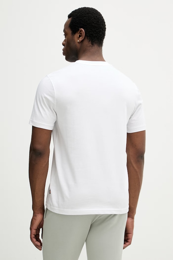 Îmbrăcăminte BOSS Orange tricou bărbătesc din bumbac 50561861 alb