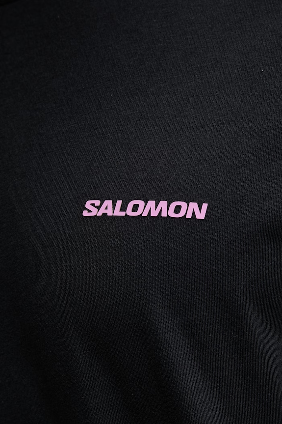 Bavlněné tričko Salomon LC2832700 černá