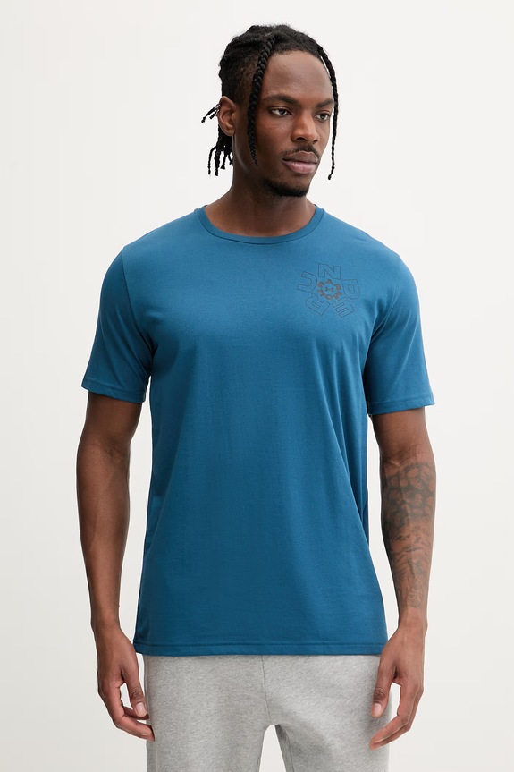 Ρούχα Under Armour t-shirt ανδρικό με βαμβάκι Radial 6009264 σκούρο μπλε