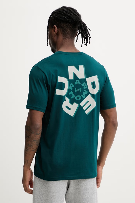 Under Armour t-shirt Ανδρικό βαμβακερό Radial πράσινο 6009264