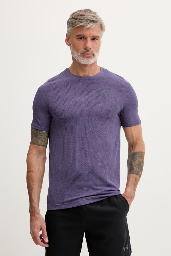Under Armour t-shirt γυμναστικής ανδρικό Vanish κανονικό μωβ 6010603
