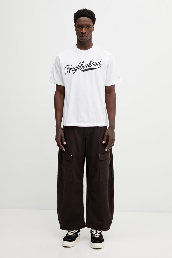 NEIGHBORHOOD t-shirt bawełniany TEE SS.2 252PCNH.ST02 biały