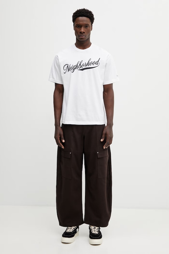 NEIGHBORHOOD t-shirt bawełniany TEE SS.2 252PCNH.ST02 biały