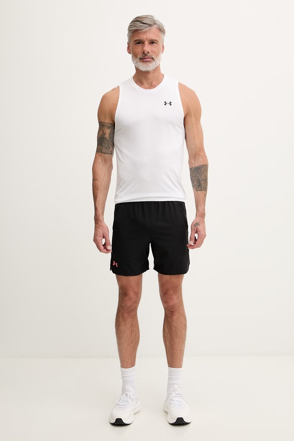 Under Armour αθλητική μπλούζα ανδρική Tech Tank 1382795 λευκό SS26