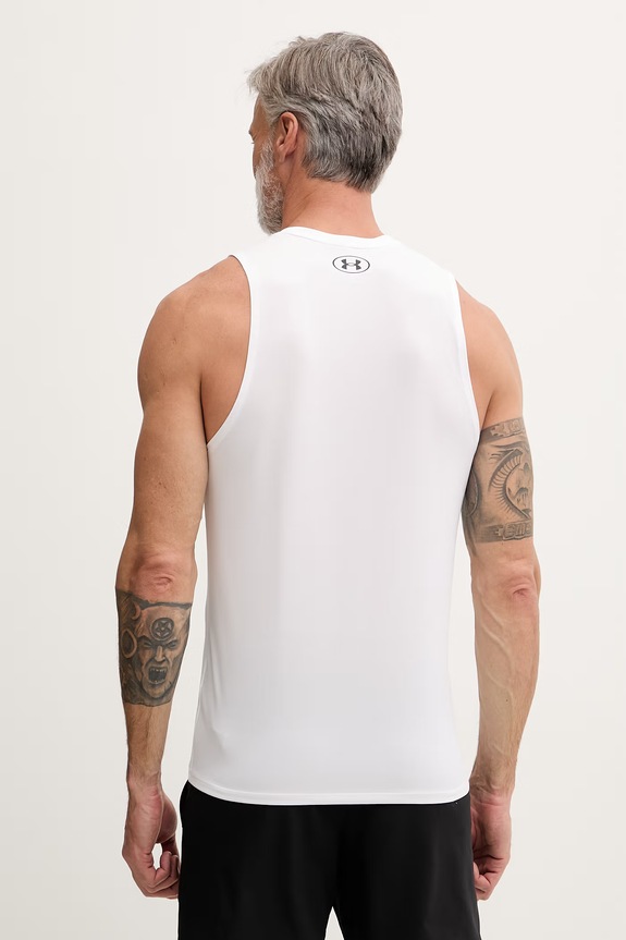 Ρούχα Under Armour αθλητική μπλούζα ανδρική Tech Tank 1382795 λευκό