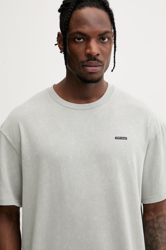Under Armour T-shirt Ανδρικό με βαμβάκι γκρί 1389147