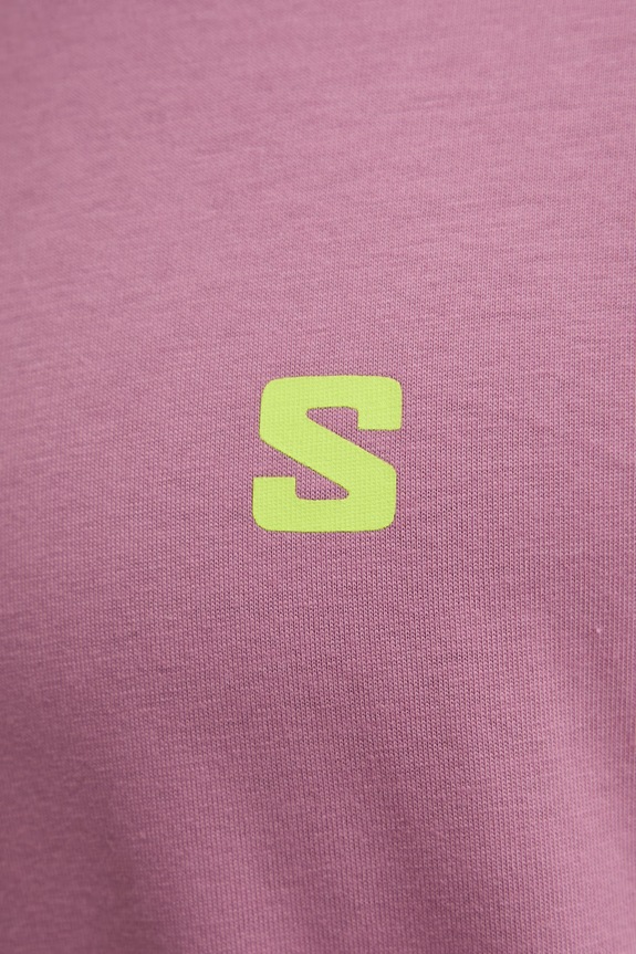 Salomon t-shirt bawełniany LC2844900 różowy