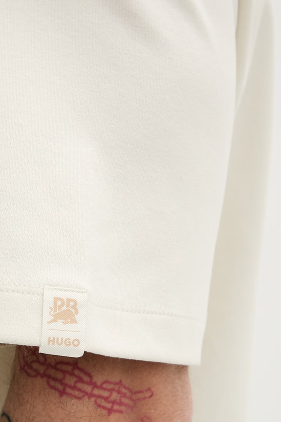 HUGO t-shirt męski Dorox_RB 50559676 beżowy