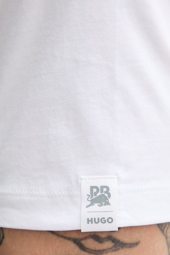 HUGO t-shirt męski bawełniany Dlix_RB 50559696 biały