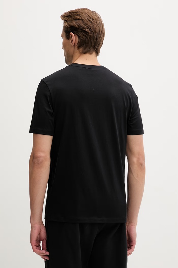 Ρούχα HUGO t-shirt ανδρικό βαμβακερό Duhorse 50557684 μαύρο