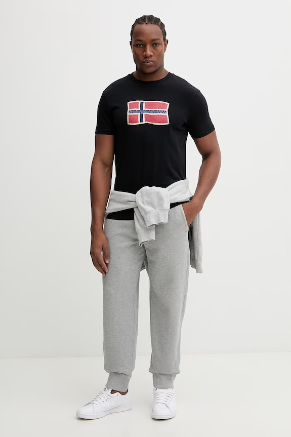 Napapijri tricou din bumbac MAHSA NP0A4FZB9411 negru SS26