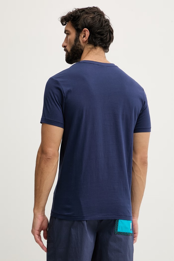 Îmbrăcăminte Napapijri tricou bărbătesc din bumbac MAHSA NP0A4FZBB2Q1 bleumarin