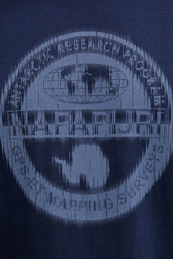 Napapijri tricou bărbătesc din bumbac MAHSA NP0A4FZBB2Q1 bleumarin
