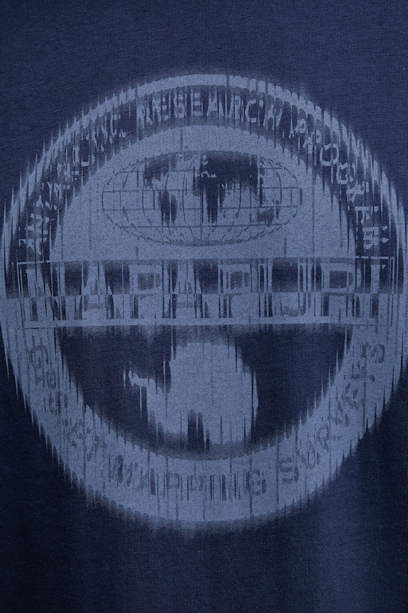 Napapijri tricou bărbătesc din bumbac MAHSA NP0A4FZBB2Q1 bleumarin