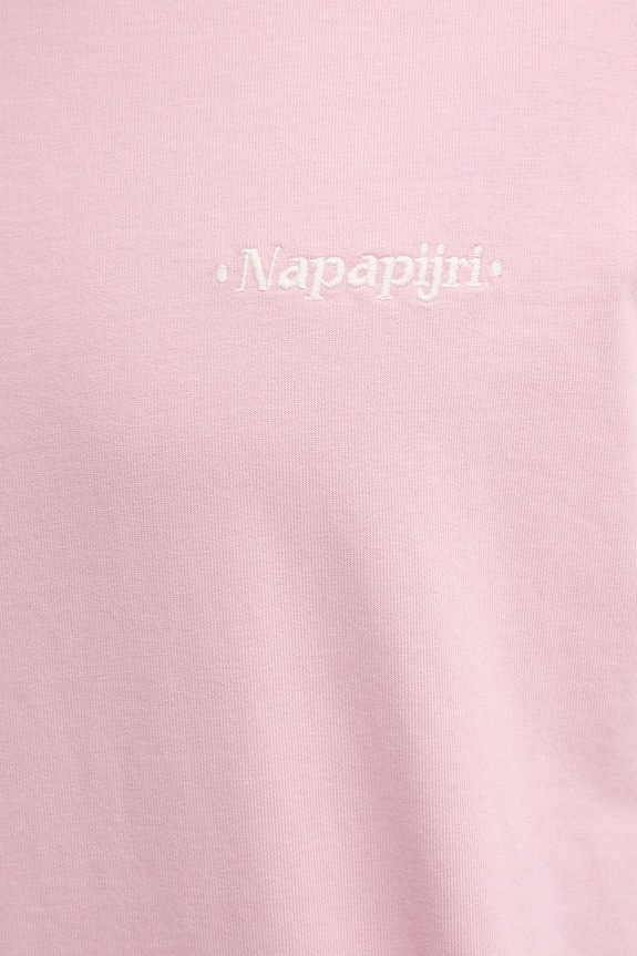 Bavlněné tričko Napapijri FLUORITE NP0A4G2FP1T1 růžová
