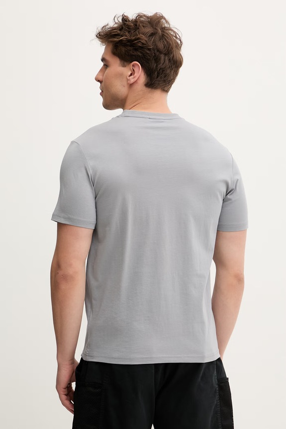 Odzież Napapijri T-shirt męski bawełniany SALIS NP0A4H8DHCB1 szary