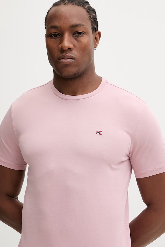 Napapijri tricou din bumbac SALIS roz NP0A4H8DP1T1