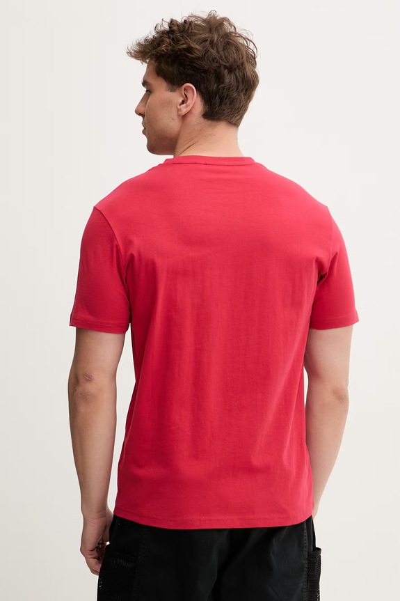 Odzież Napapijri T-shirt męski bawełniany SALIS NP0A4H8DRAQ1 czerwony