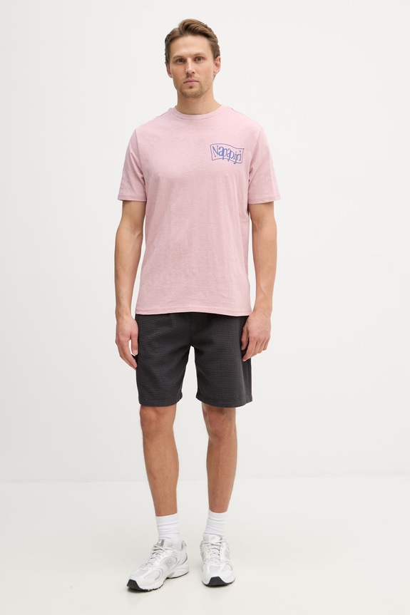 Napapijri T-shirt męski bawełniany S-ELIOR NP0A4HZYP1T1 różowy SS26