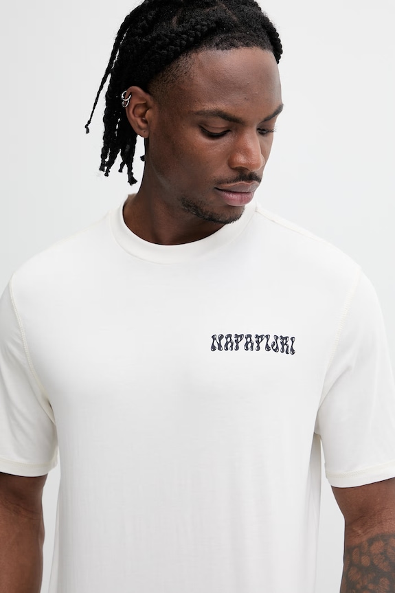 Napapijri t-shirt bawełniany S-SOL beżowy NP0A4I13N1A1