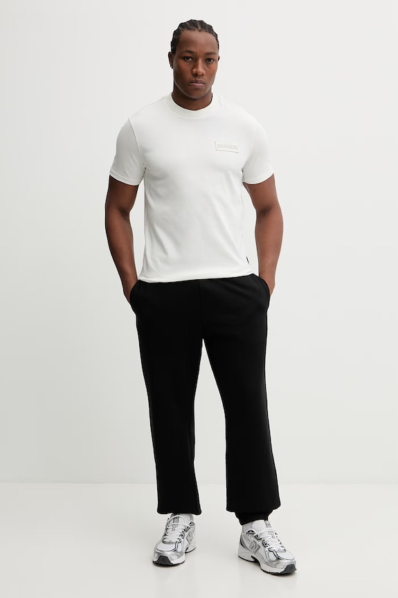 Napapijri tricou din bumbac AMUNDSEN NP0A4IN82061 bej SS26