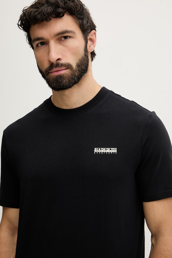 Napapijri tricou bărbătesc bumbac SMALL BOX negru NP0A88TR9411