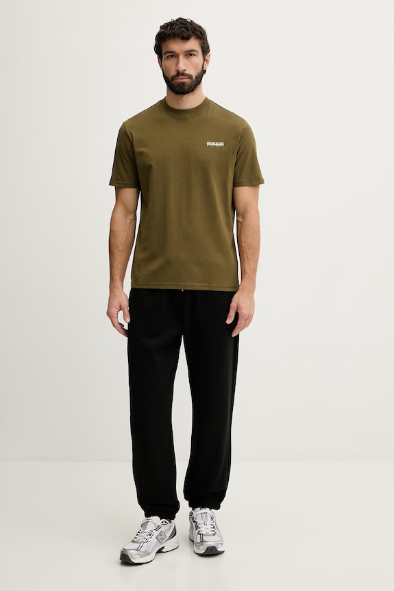 Napapijri t-shirt Ανδρικό βαμβακερό SMALL BOX NP0A88TRG3A1 πράσινο SS26