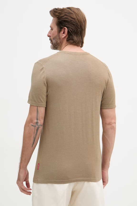 Odzież Joop! t-shirt męski bawełniany 30101531 beżowy