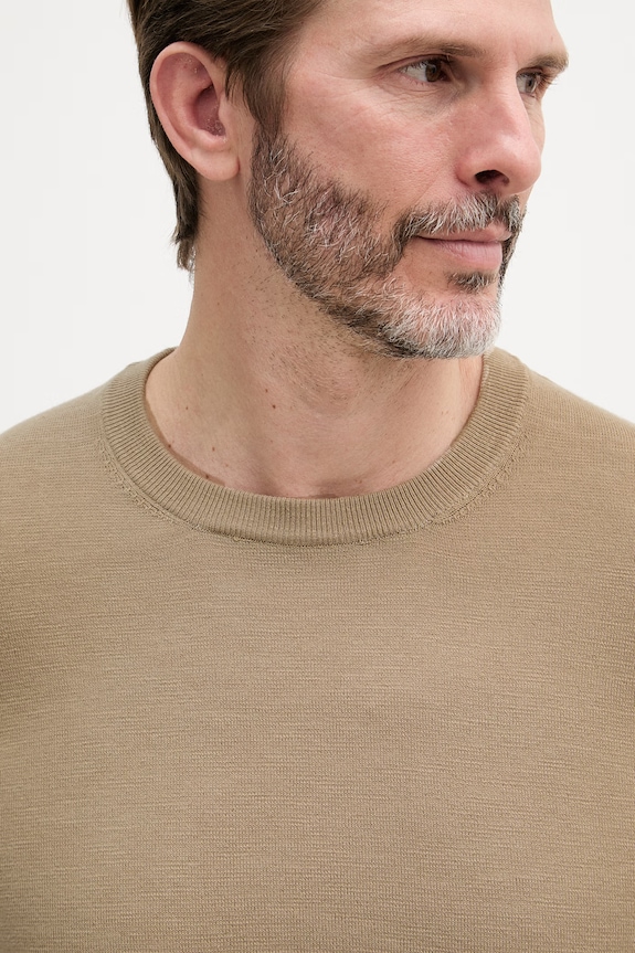 Joop! t-shirt męski bawełniany beżowy 30101531