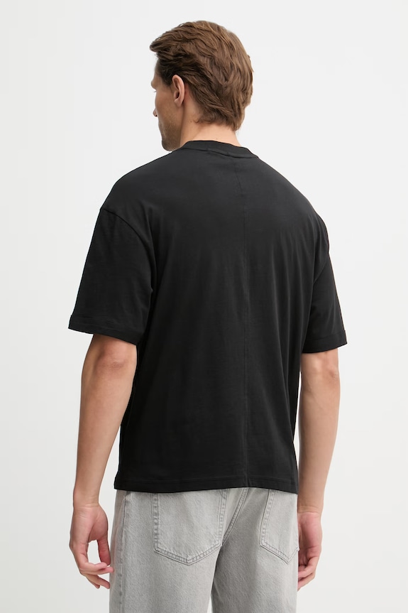 Odzież HUGO Blue T-shirt męski bawełniany Nohacrop 50556406 czarny