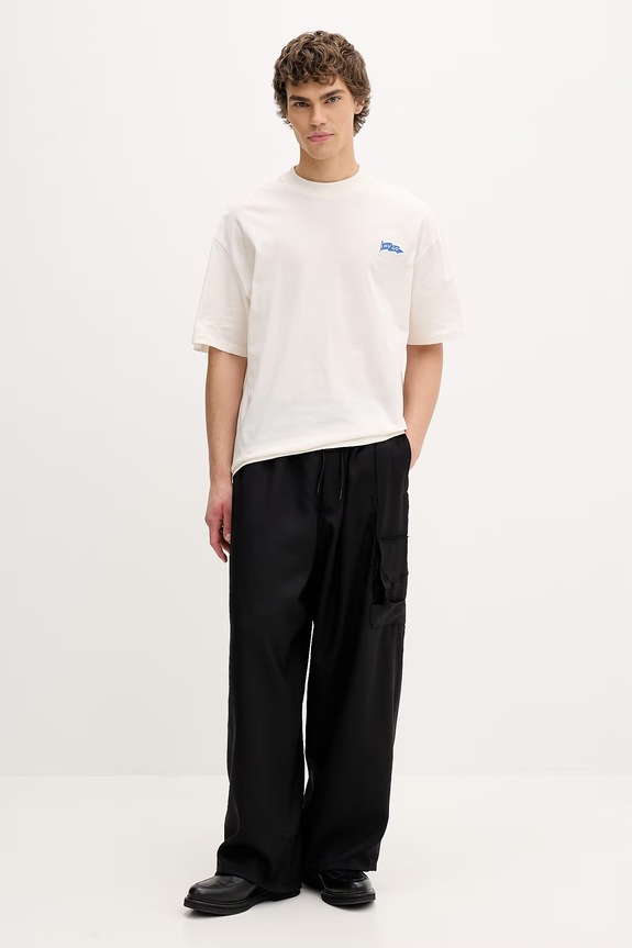 Hugo Blue t-shirt bawełniany Nohatio 50556411 beżowy SS26