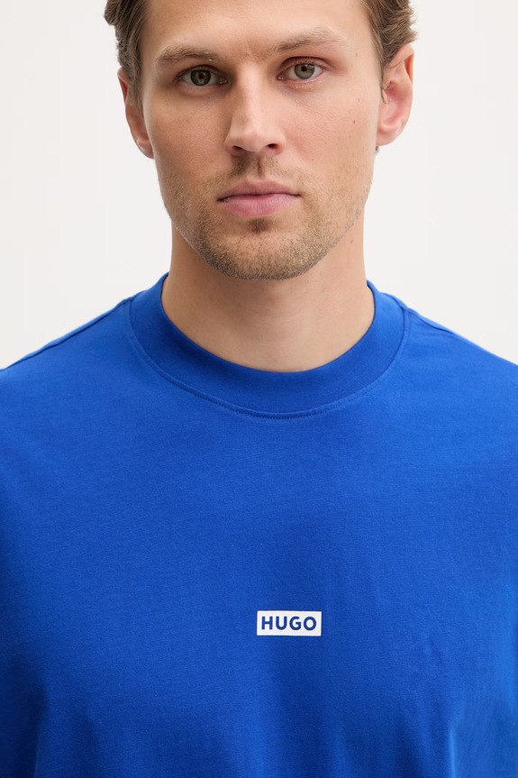 HUGO Blue tričko pánske bavlnené Nalono_F modrá 50560732