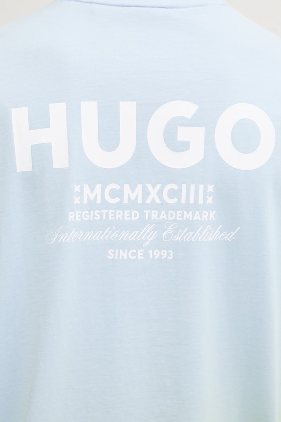 HUGO Blue T-shirt męski bawełniany Nalono_F 50560732
