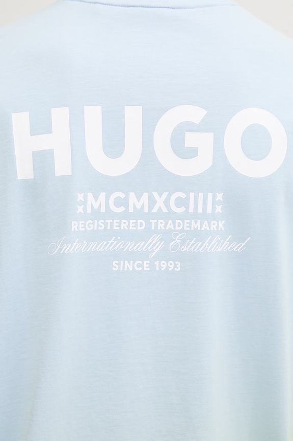 HUGO Blue T-shirt męski bawełniany Nalono_F 50560732
