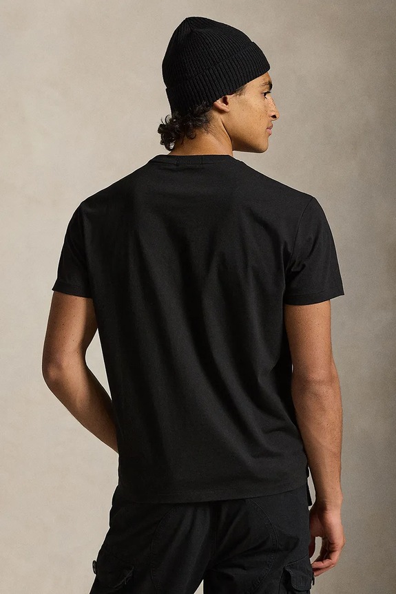 Polo Ralph Lauren JERSEY-SSL-TSH T-shirt bawełniany męski 710981136501 czarny SS26