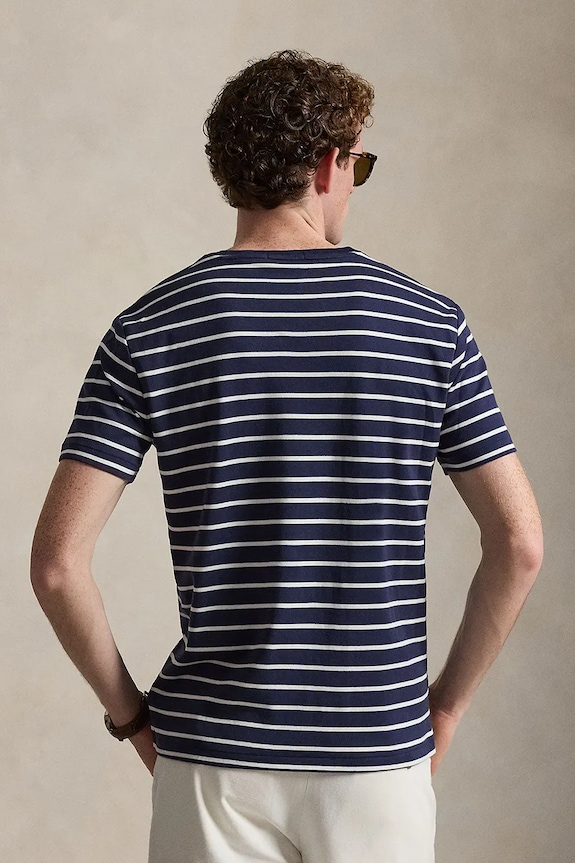 Polo Ralph Lauren t-shirt bawełniany INTERLOCK-KNT-T-SHIRT 710B16648001 granatowy SS26