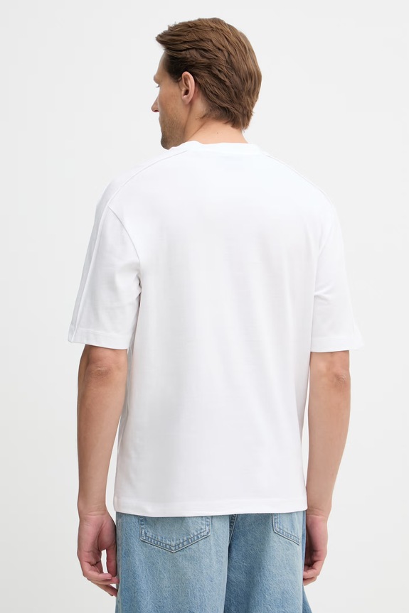 Odzież HUGO Blue T-shirt męski bawełniany Nurazti 50557813 biały