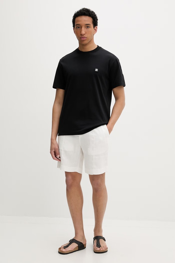 HUGO t-shirt ανδρικό βαμβακερό Drostee 50556580 μαύρο SS26