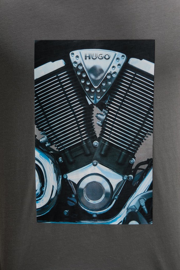 HUGO tricou bărbătesc de bumbac Dostino gri 50557674