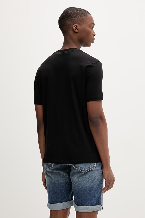 Îmbrăcăminte HUGO tricou bărbătesc din bumbac Dostino 50557674 negru