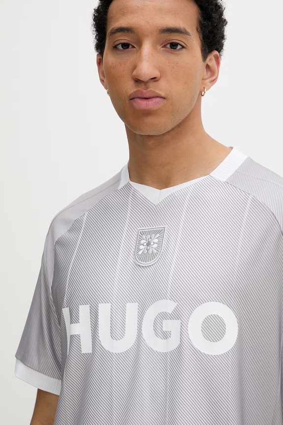 HUGO T-shirt męski Dwild szary 50558421