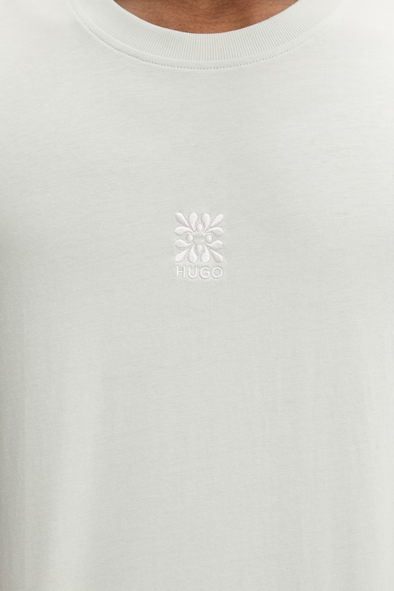 HUGO basic tričko pánske bavlnené Darusi 50561126 zelená