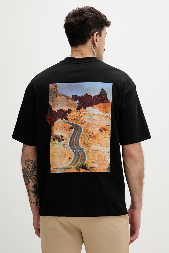 HUGO t-shirt męski bawełniany Domans czarny 50564642